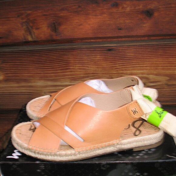 Sam Edelman Womens 7 Natural Tan Espadrille Sandals Shoes - Picture 3 of 8